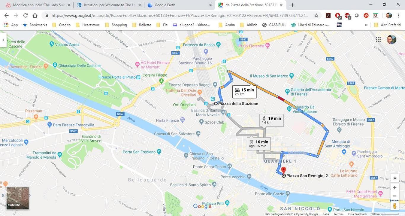 5 Min Dagli Uffizi Suite Wifi Confort 佛罗伦萨 外观 照片